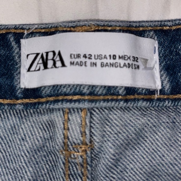 ZARA High Rise Shorts - Blue | 8197 007 - Size 10 - Picture 5 of 5